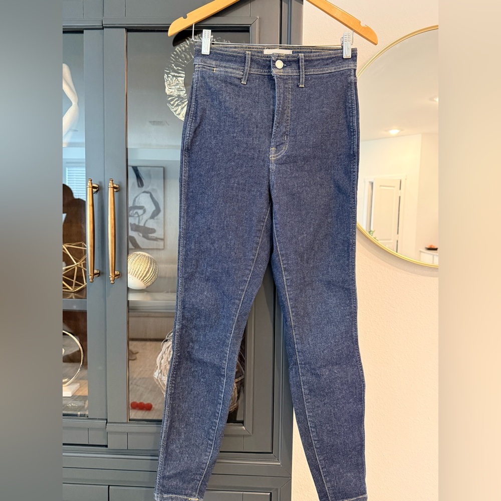Everlane Women's Dark Blue The Way High Skinny Jeans